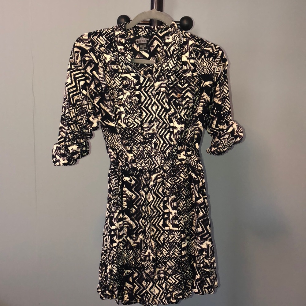 Pattern Button Dress